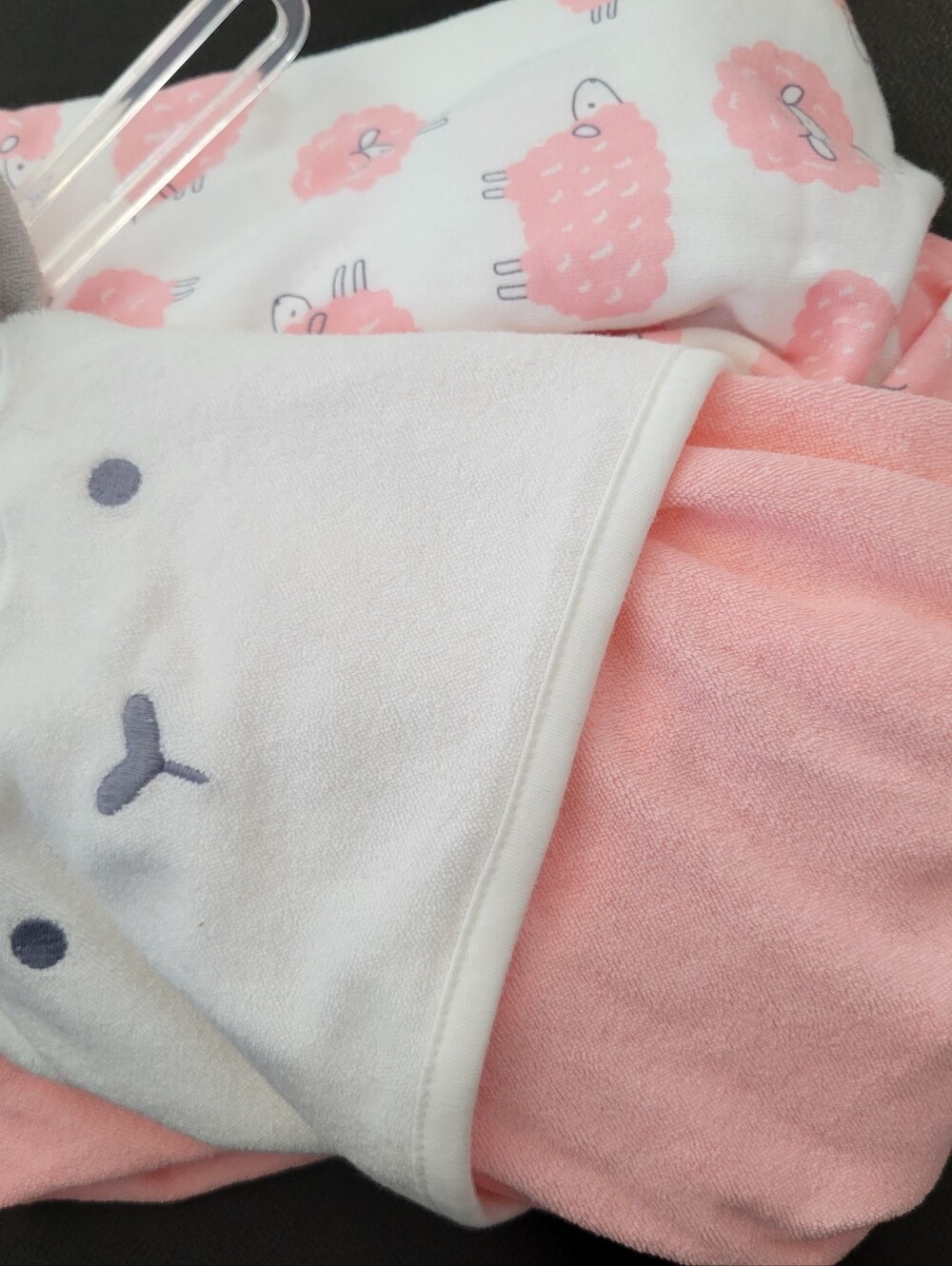 3 Rene Rofe Baby Blankets & Carter's Just One You Hooded Sheep Bath Towel Set